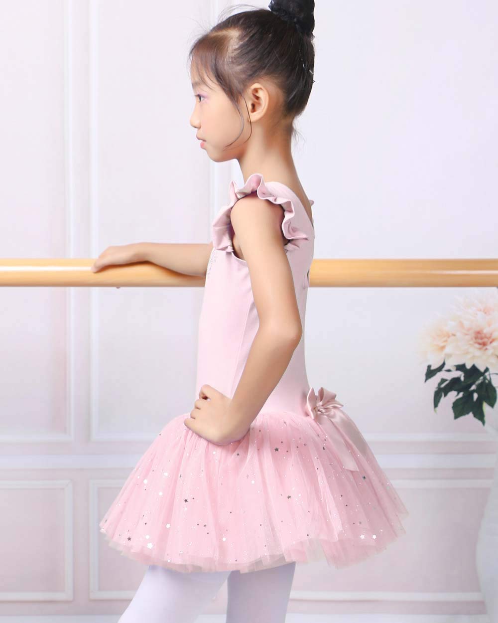 BAOHULU Girls Ballet Leotard with Full Skirt Tutu Dress - Dancewear for Ballet Class, Recital & Birthday Party Costume - Perfect for Ballet Practice, Dance Performances and Special Occasions