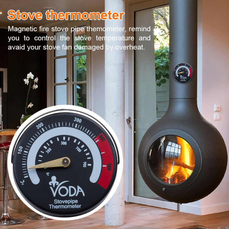 4 Blade Stove Fan - Efficient Heat Circulation for Wood Stoves & Fireplaces - VDSF654 - Perfect for Home Heating & Energy Savings