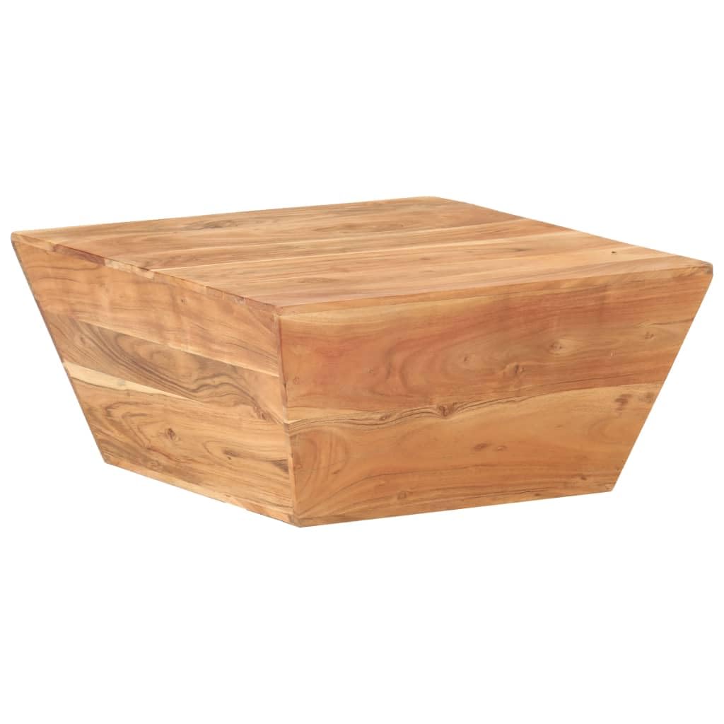 26x26x11.8 Inch V-Shaped Coffee Table - Solid Acacia Wood for Living Room, Lounge & Office