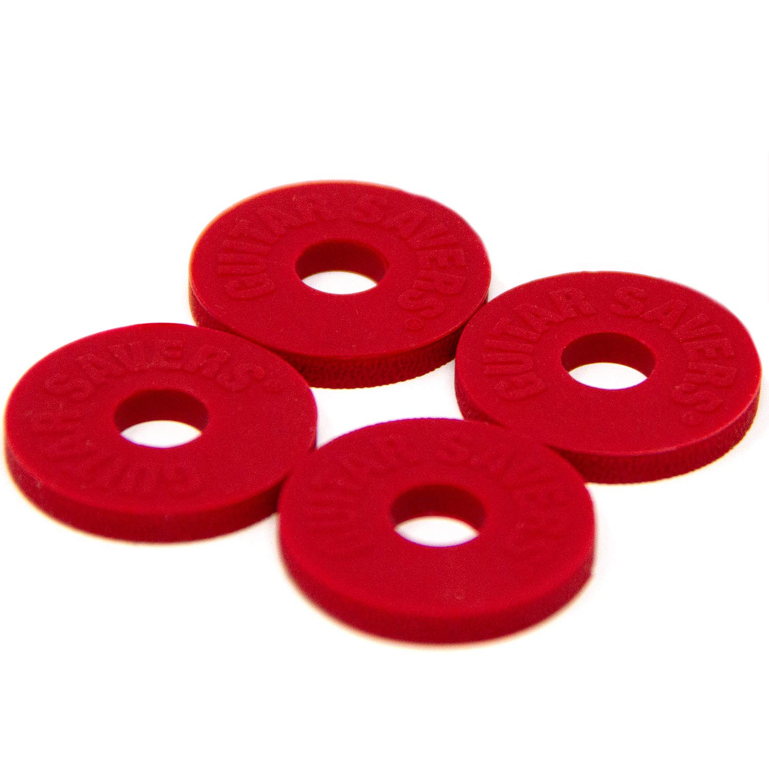 Premium Guitar Strap Locks (2 Pairs) - Secure Red Strap Buttons for Electric/Acoustic Guitar, Bass - Prevent Accidental Drops During Performances & Practice