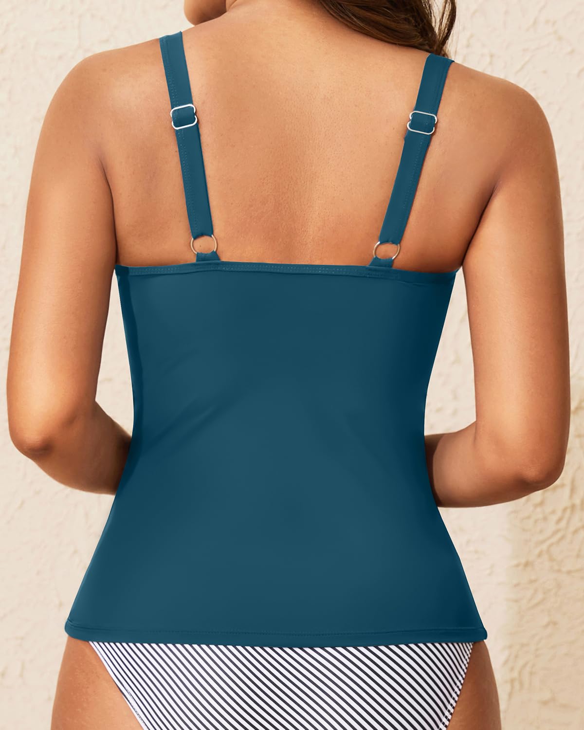 Women's Tummy Control Tankini Swim Top - Ruched Modest Bathing Suit Top for Women 2025 | Perfect for Beach Vacations, Pool Parties & Summer Getaways