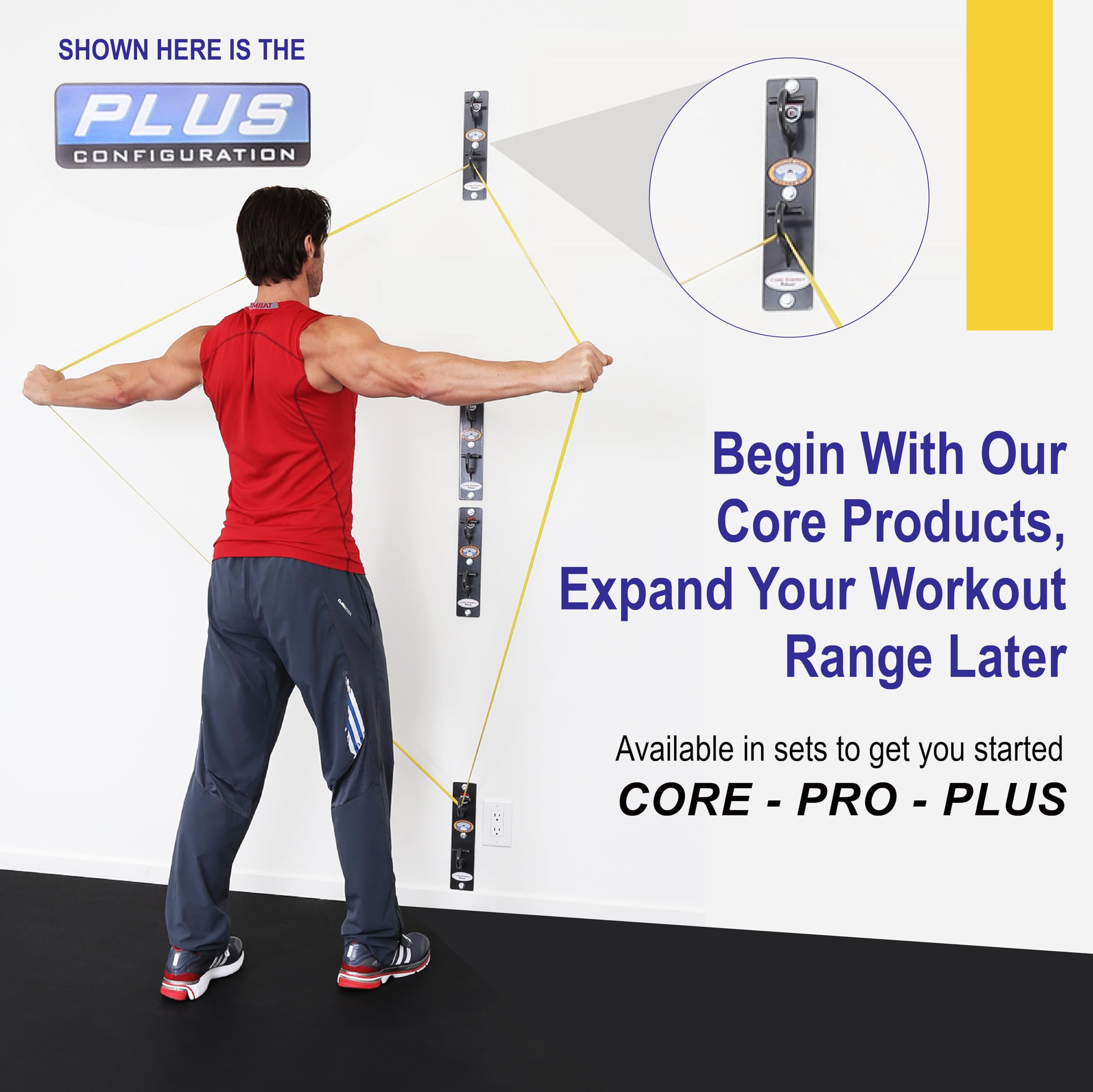 Anchor Gym H2 Wall & Ceiling Mounted Exercise Hook Station - Heavy Duty Dual Hook Anchor for Bodyweight Straps, Resistance Bands, Pull Up Straps, Strength Training & Yoga - Home Gym Equipment (Includes Wood Screws) - Perfect for Home Workouts, Garage Gyms & Functional Fitness Training
