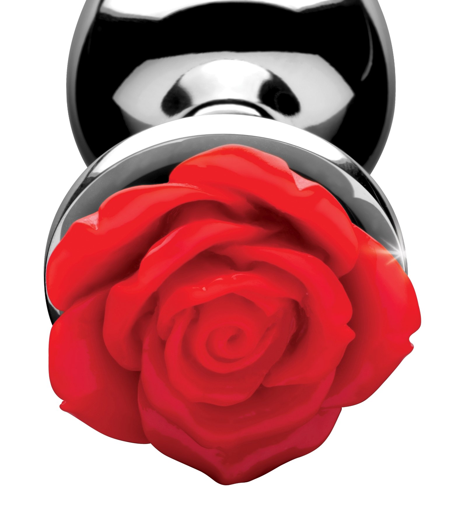 Sensual Red Rose Anal Plug - Medium Size for Beginners & Couples - Perfect for Romantic Play & Intimate Exploration