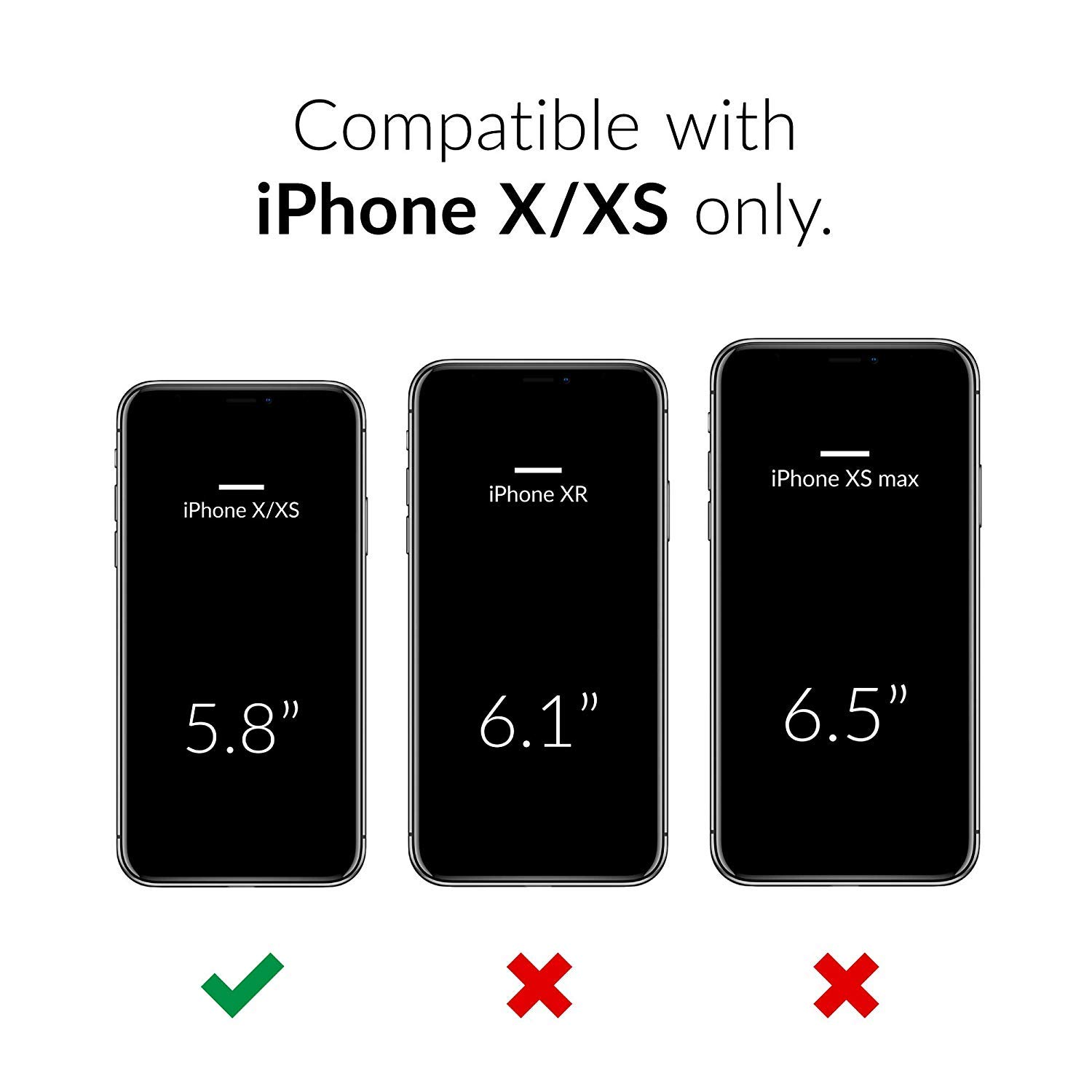 Premium Slim Hybrid Hard Phone Case for Apple iPhone X/Xs/10 with Tempered Glass Screen Protector & Stand Ring Holder - Durable Protective Cover for iPhone X/Xs/10 (Red) - Perfect for Daily Use, Travel, and Work Protection