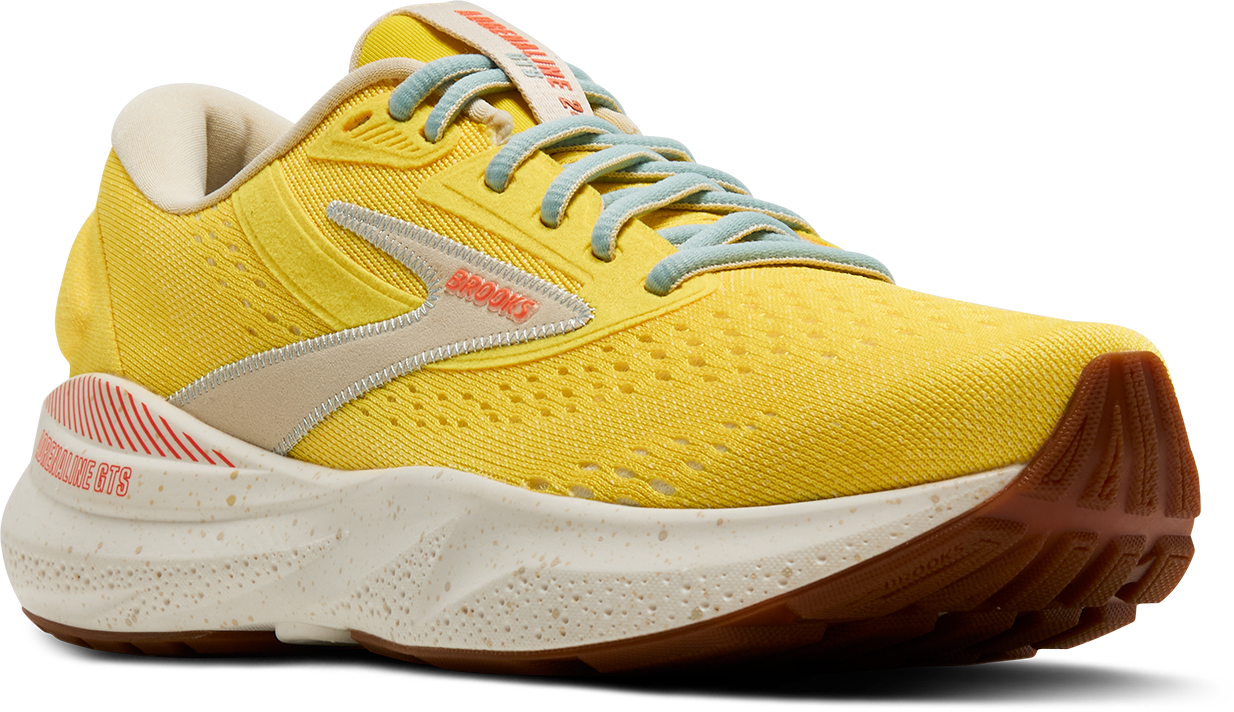 Women's Adrenaline GTS 24 Running Shoes - Cyber/Vermillion/Seed Pearl Color - Lightweight Support for Road Running, Jogging & Gym Workouts