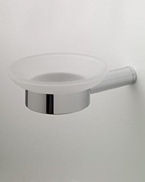 Jaclo 4880-SD-SN Contempo Modern Soap Dish in Satin Nickel Finish - Stylish Bathroom Organizer for Sink Countertop or Shower Shelf