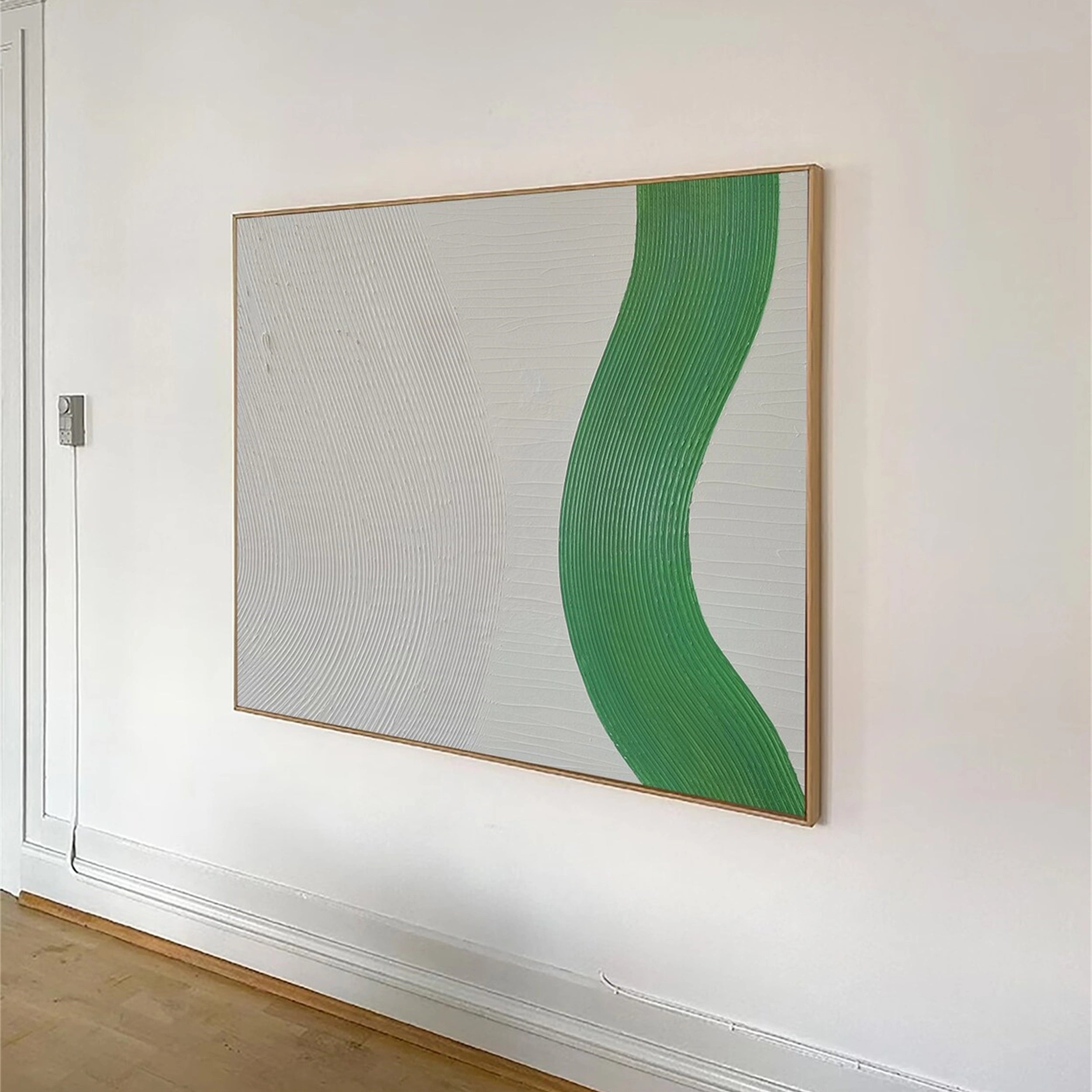Blue & Green Abstract Wall Art Painting #BG017 - Modern Canvas Print for Living Room, Bedroom & Office Decor