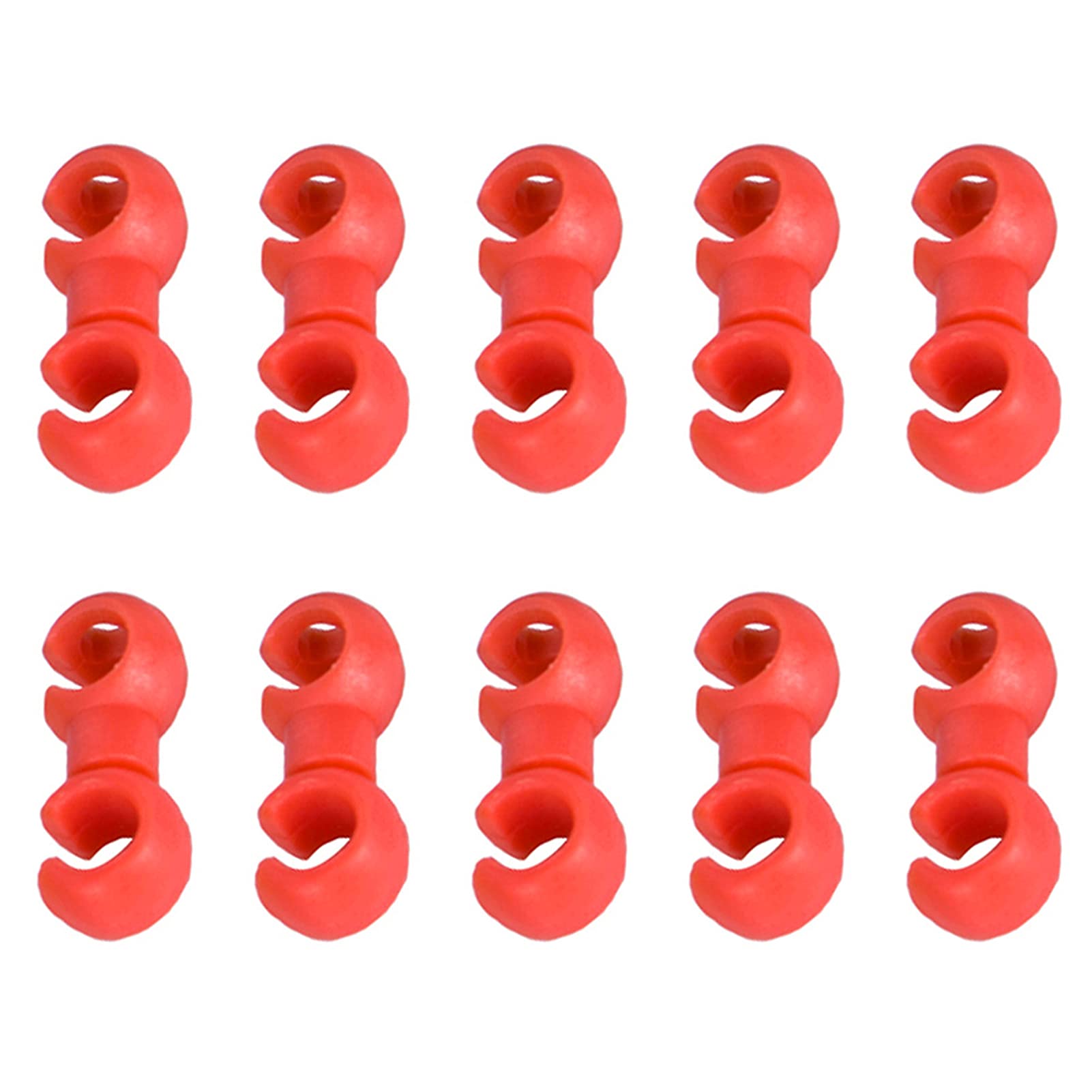 Lixada 10Pcs Bicycle Cable Clips - Rotating Hooks for MTB Bike Derailleur Shift & Brake Cable Housing Fixing Holder - Perfect for Road Bikes, Mountain Bikes, and Cycling Accessories Organization