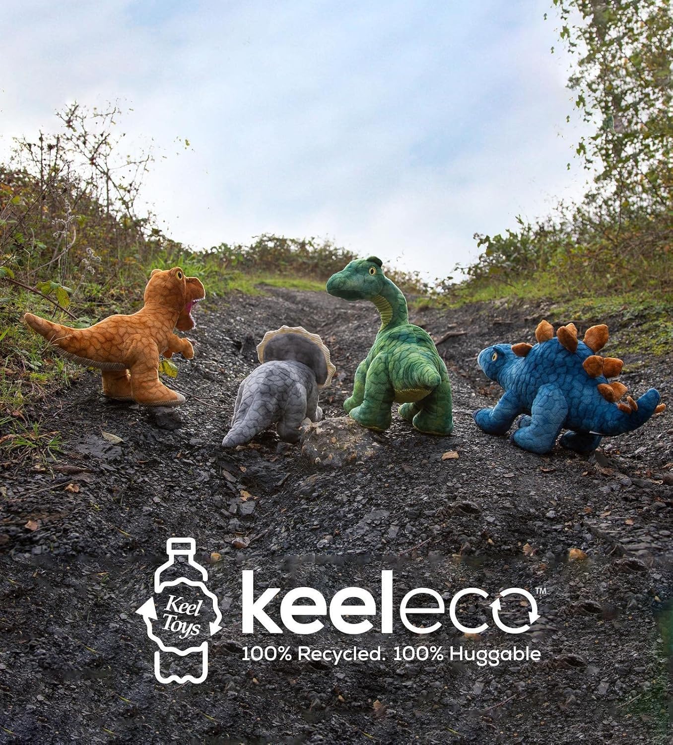 Premium 100% Recycled Plush Eco-Friendly Dog Toys - Tyrannosaurus Rex Dinosaur Chew Toy for Aggressive Chewers | Perfect for Indoor Play, Outdoor Adventures & Training Rewards