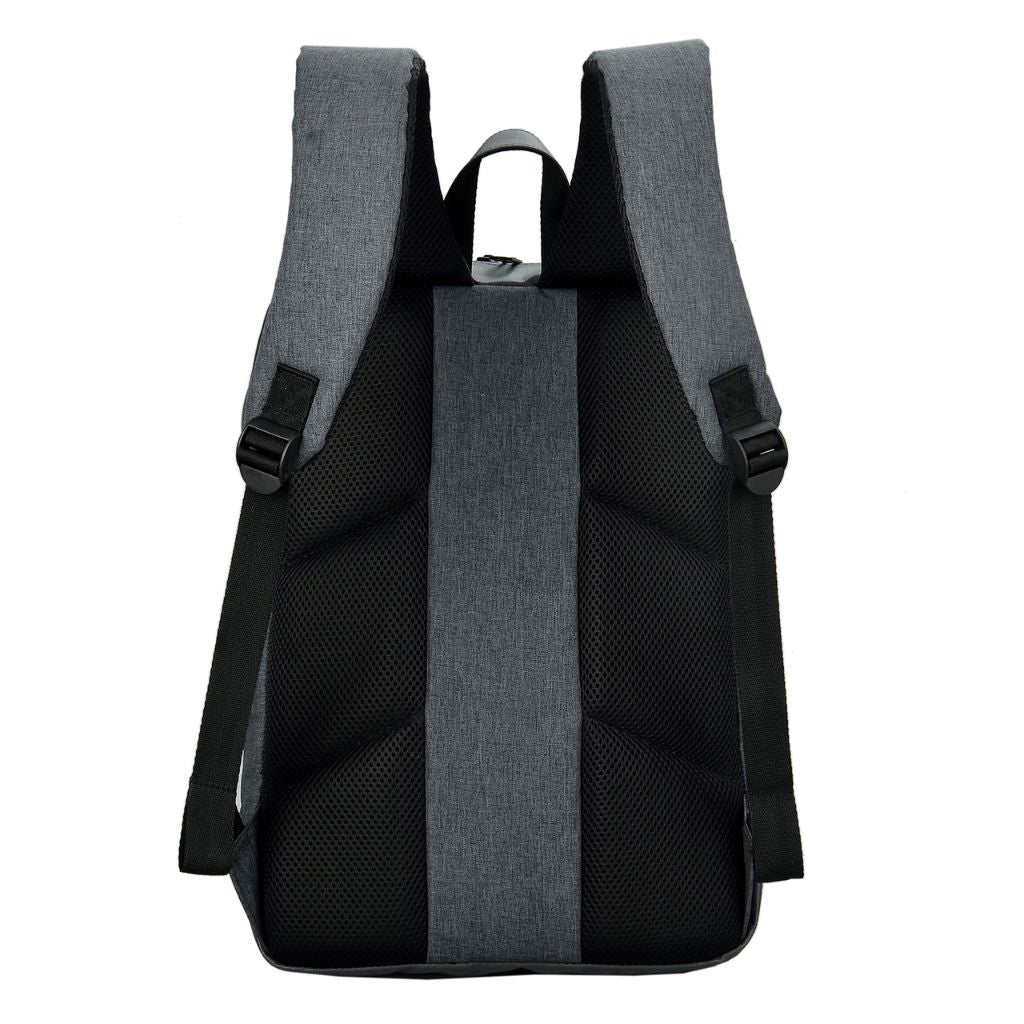Evol Byron 15.6 Inch Laptop Business Backpack for Men & Women - Water Resistant Grey Computer Bag for Work, Travel & College - Fits Up to 15.6 Inch Notebook