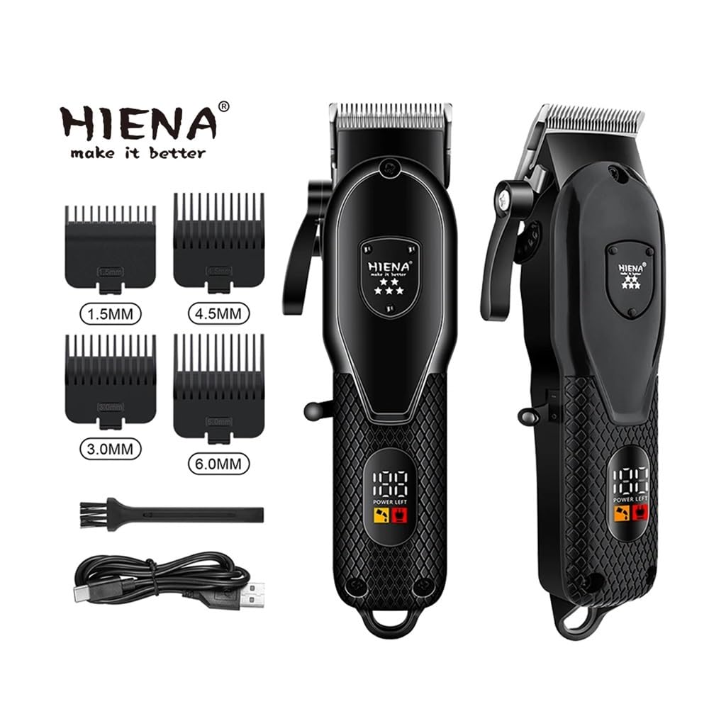 Professional HYN-212 Electric Hair Clipper & Trimmer for Men - Barber Shop Quality Hair Cutting Machine with Scissors Push Design | Perfect for Home Grooming & Salon Styling
