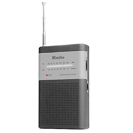 Kaito KA230 Portable AM/FM Radio with Digital Tuner - Compact Emergency Weather Radio for Camping, Hiking & Power Outages - Black