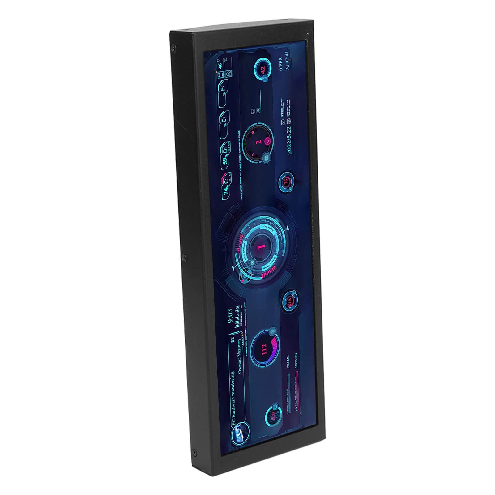 7.9 Inch IPS PC CPU Data Monitor with Auto Shutoff, USB Powered, Customizable Theme Editor - Ideal for GPU Monitoring, Gaming Rigs & PC Builds - Perfect for Home Office, Gaming Setup & DIY PC Enthusiasts