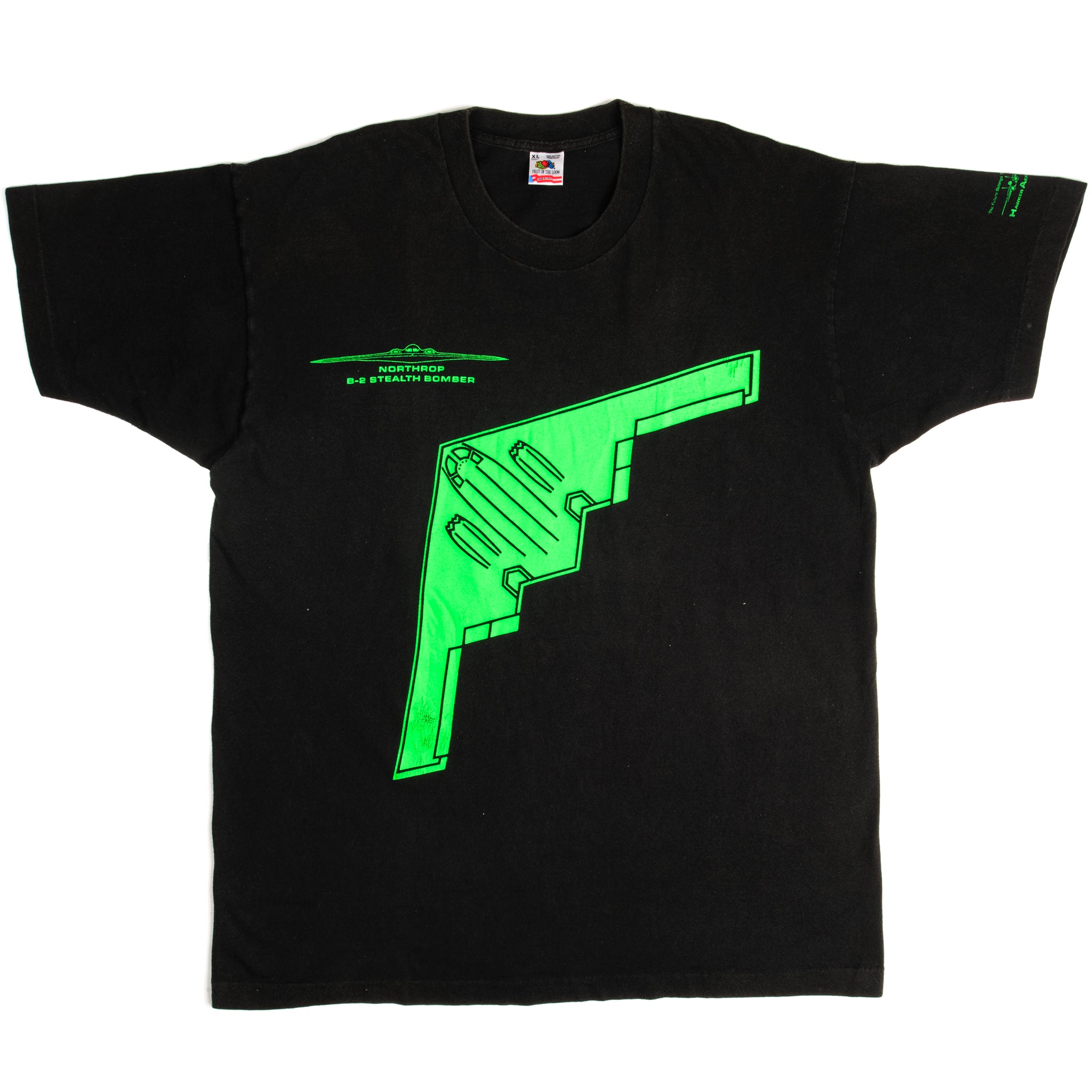 Vintage USAF Northrop B-2 Stealth Bomber Graphic T-Shirt - Men's XL - 100% Cotton - Made in USA - Perfect for Military Enthusiasts & Aviation Lovers