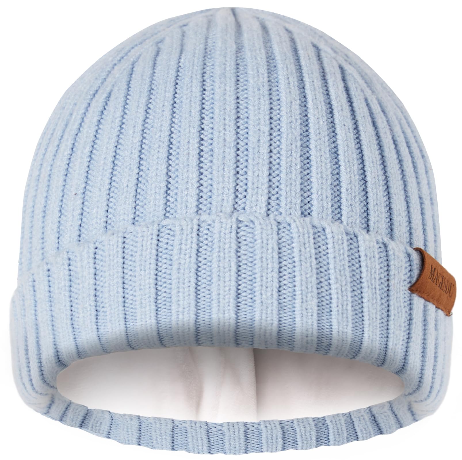 Warm Merino Wool Unisex Winter Beanie Hat for Men & Women - Double Layer Fleece Lined Skull Cap - Perfect for Skiing, Snowboarding & Outdoor Activities