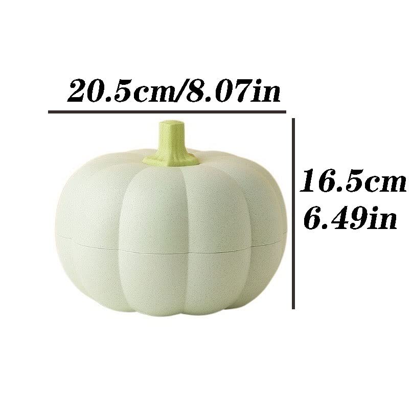 Creative Pumpkin-Shaped Fruit Bowl - Double-Layer Snack Storage Tray for Dried Fruits, Nuts & Candy | Orange Kitchen & Living Room Accessories | Perfect for Parties, Home Decor & Holiday Serving