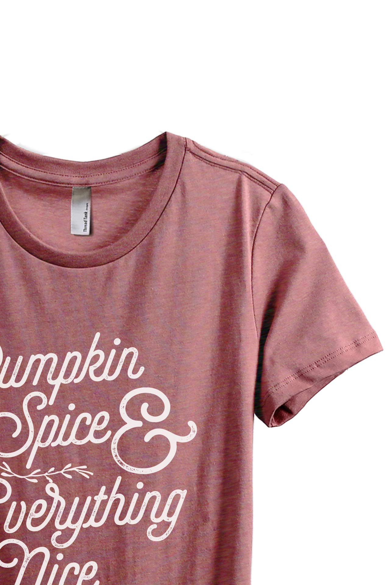 Pumpkin Spice & Everything Nice Women's Relaxed Fit Graphic T-Shirt | Soft Cotton Casual Tee for Fall Outfits, Coffee Dates & Cozy Weekends