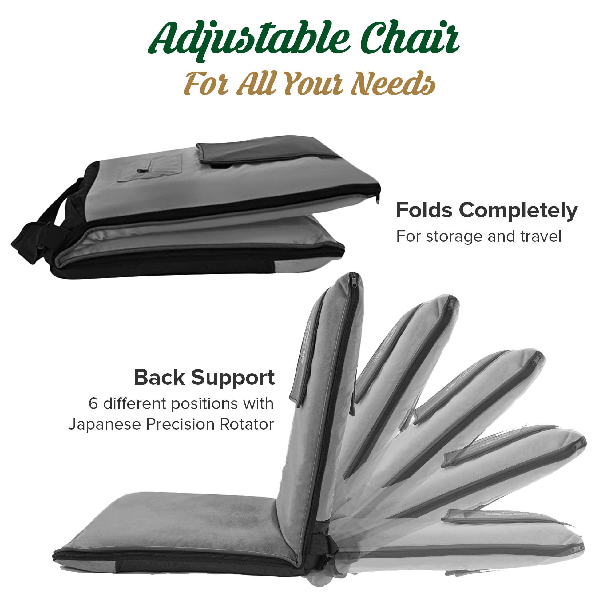 Premium Japanese Meditation Floor Chair with Adjustable Backrest - Foldable & Ergonomic Design for Yoga, Gaming, and Relaxation - Perfect for Home Meditation, Office Seating, and Zen Spaces