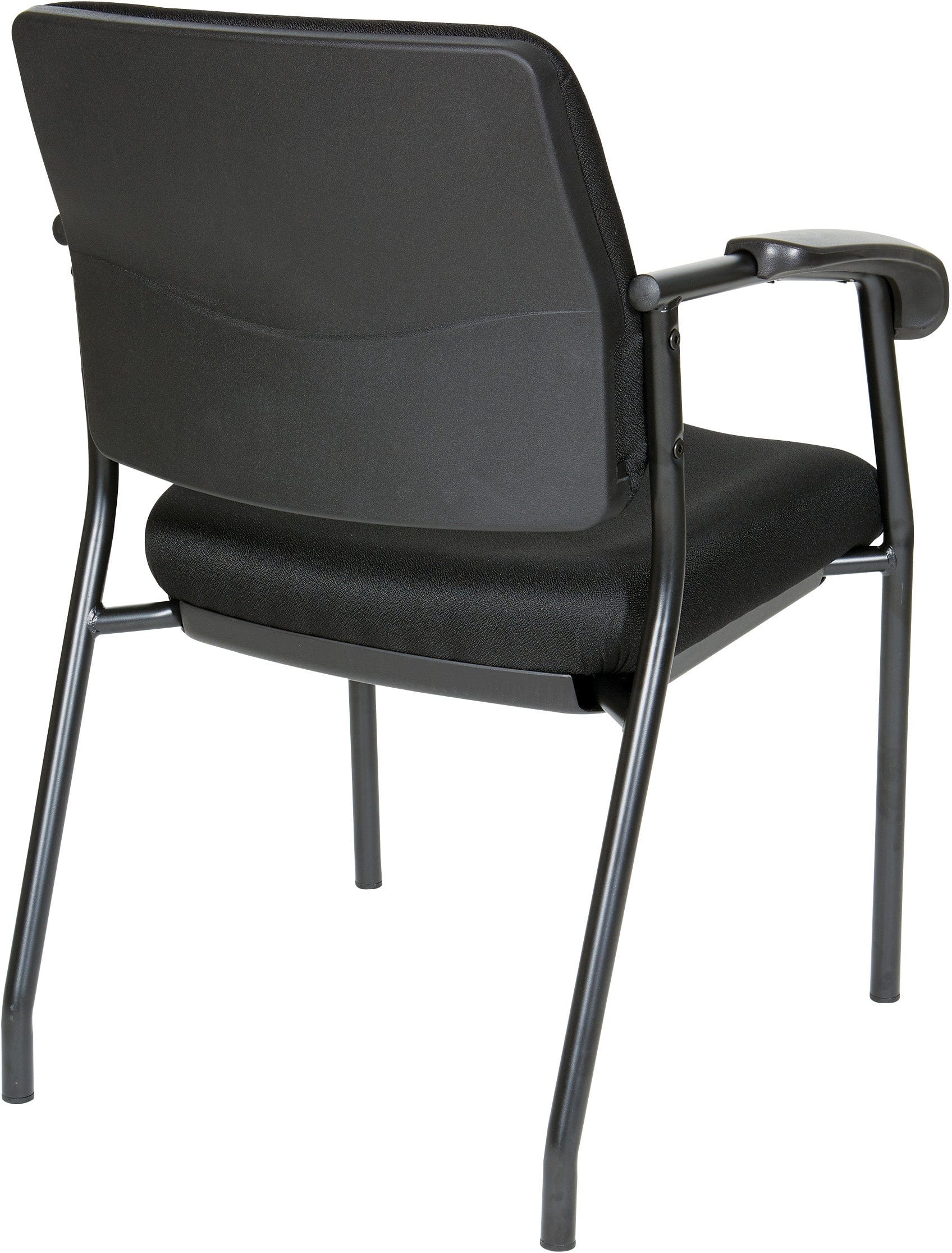 Office Star Padded Visitor's Chair [83710B] - Comfortable Guest Seating for Reception Areas, Offices & Waiting Rooms - Ergonomic Design for All-Day Comfort