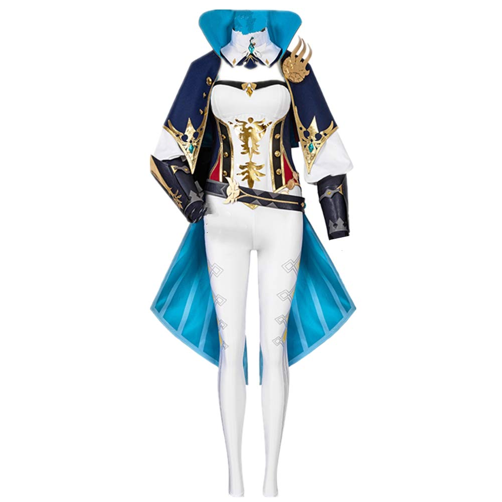 EChunchan Women's Jean Cosplay Costume - Carnival Halloween Dress, Performance Outfit with Props for Anime Conventions & Themed Parties