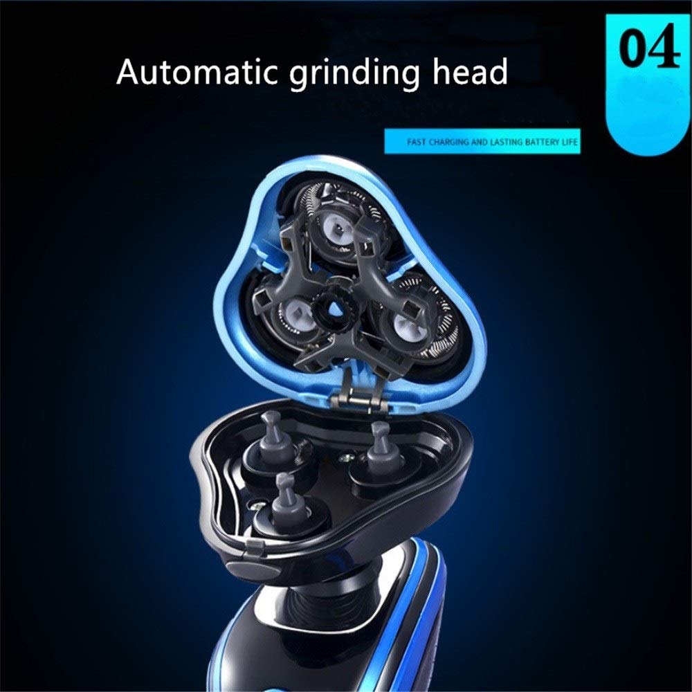 Men's Electric Razor - 3 Blade Rechargeable Cordless Shaver with Wet/Dry Function for Beard & Body Grooming - Perfect for Travel, Home & Office Use