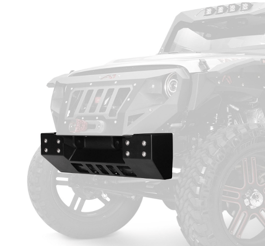 Fab Fours GR1005 Heavy Duty Crash Bar Cover for Jeep Wrangler JK (2007-2018) - Front Bumper Protection & Off-Road Style Upgrade