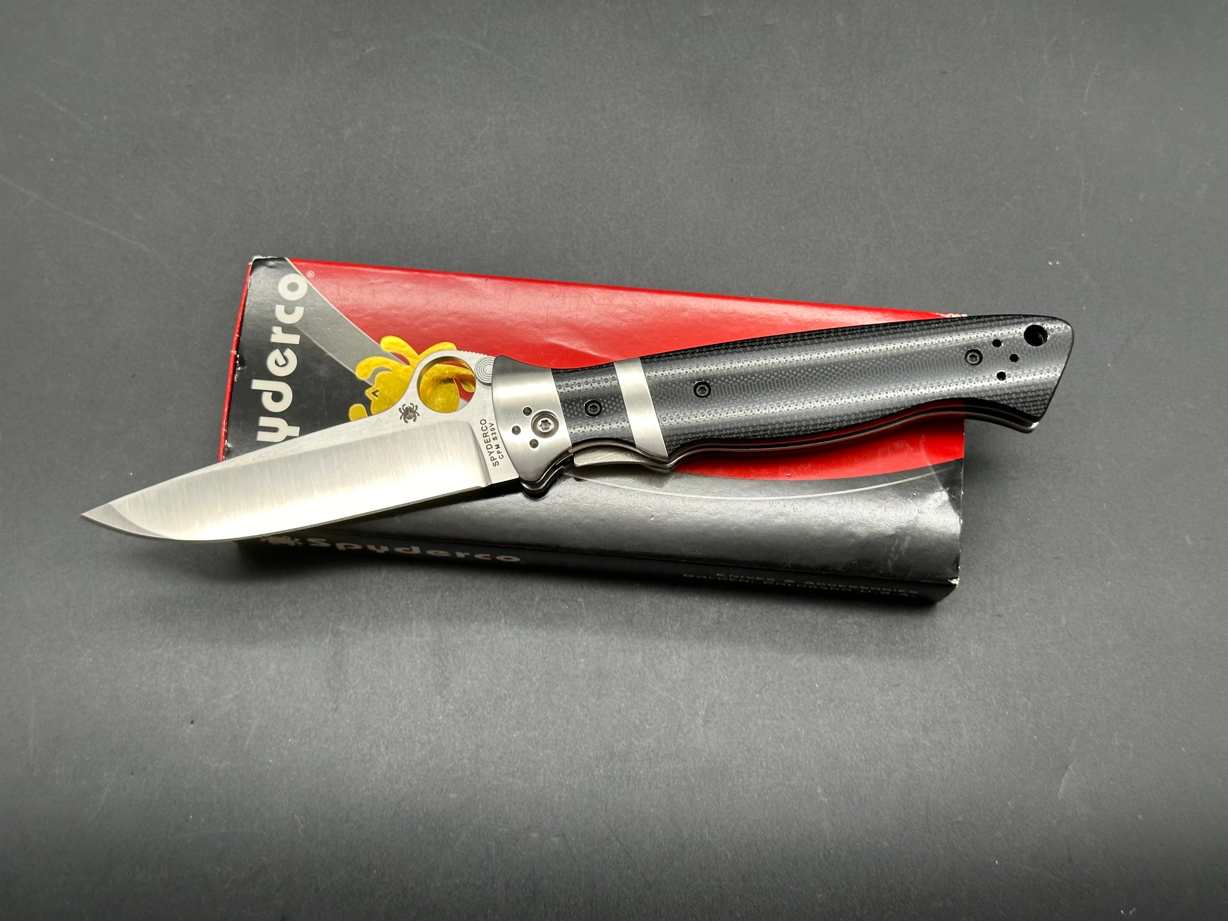 Spyderco Vallotton Sub Hilt Folding Knife - Premium EDC Pocket Knife for Outdoor, Camping & Survival Use