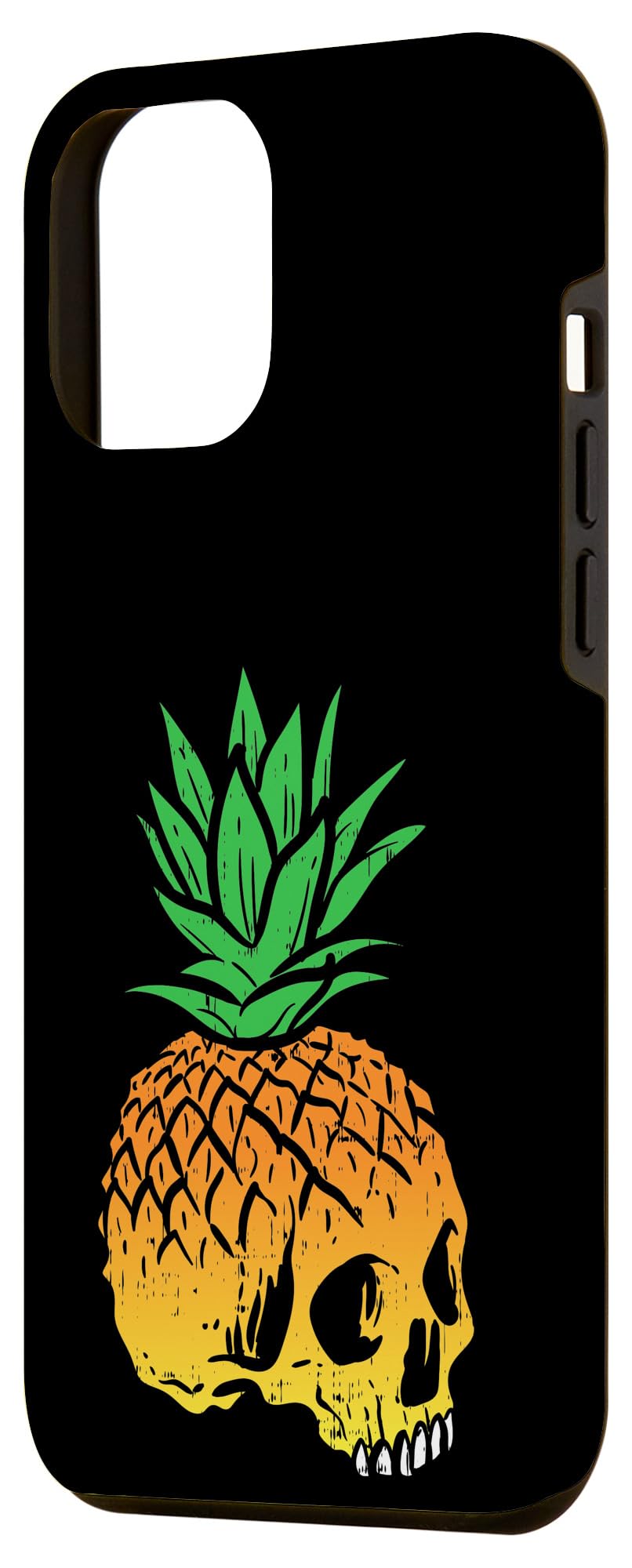 iPhone 12 Pro Max Case - Pineapple Skull Hawaiian Halloween Design - Durable Protective Cover for Food Lovers - Perfect for Beach Parties, Tropical Vacations & Spooky Halloween Events