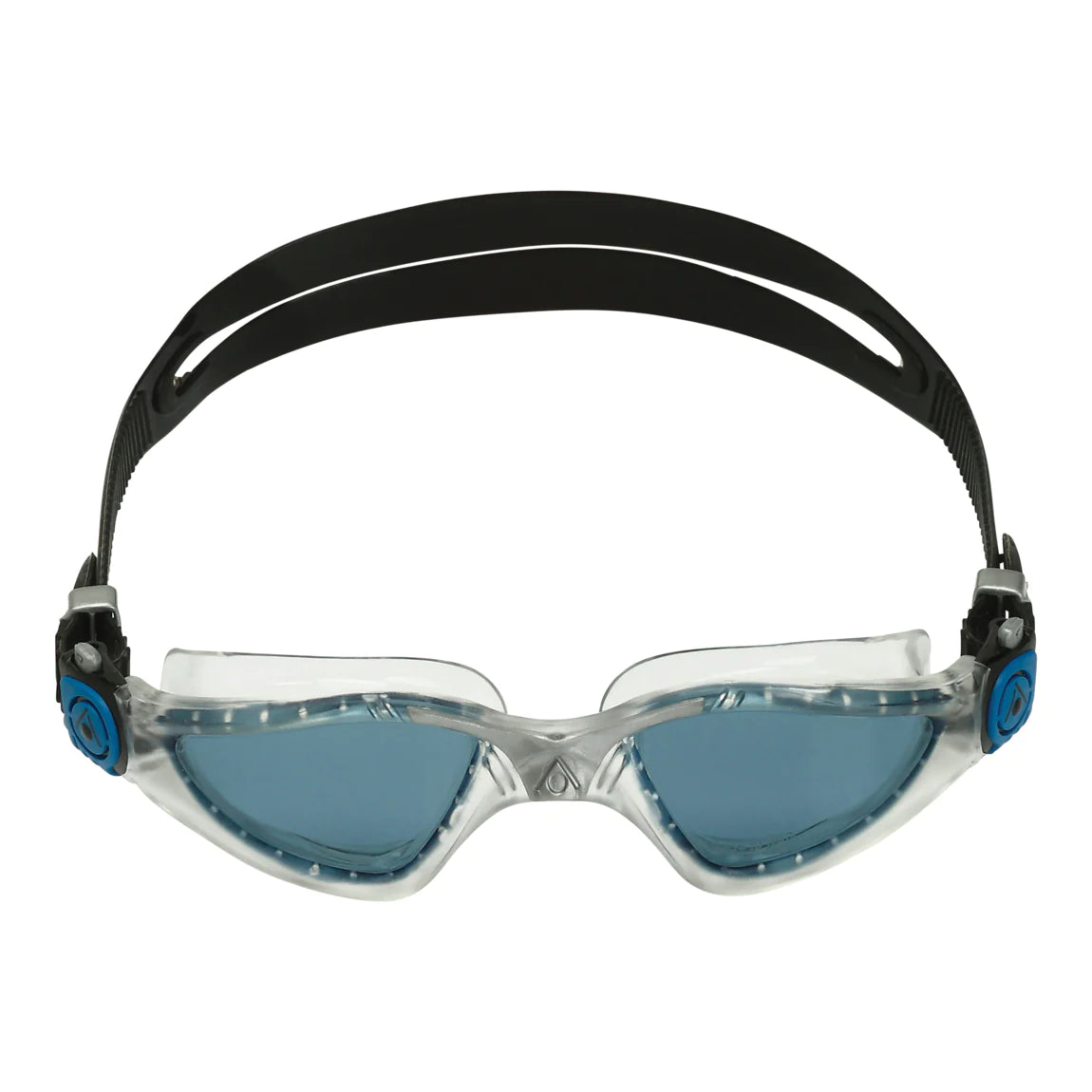 Aqua Sphere Kayenne Swimming Goggles with Smoked Lens & Transparent Silver Petrol Frame - Comfortable Anti-Fog Swim Gear for Pool, Open Water & Triathlon Training