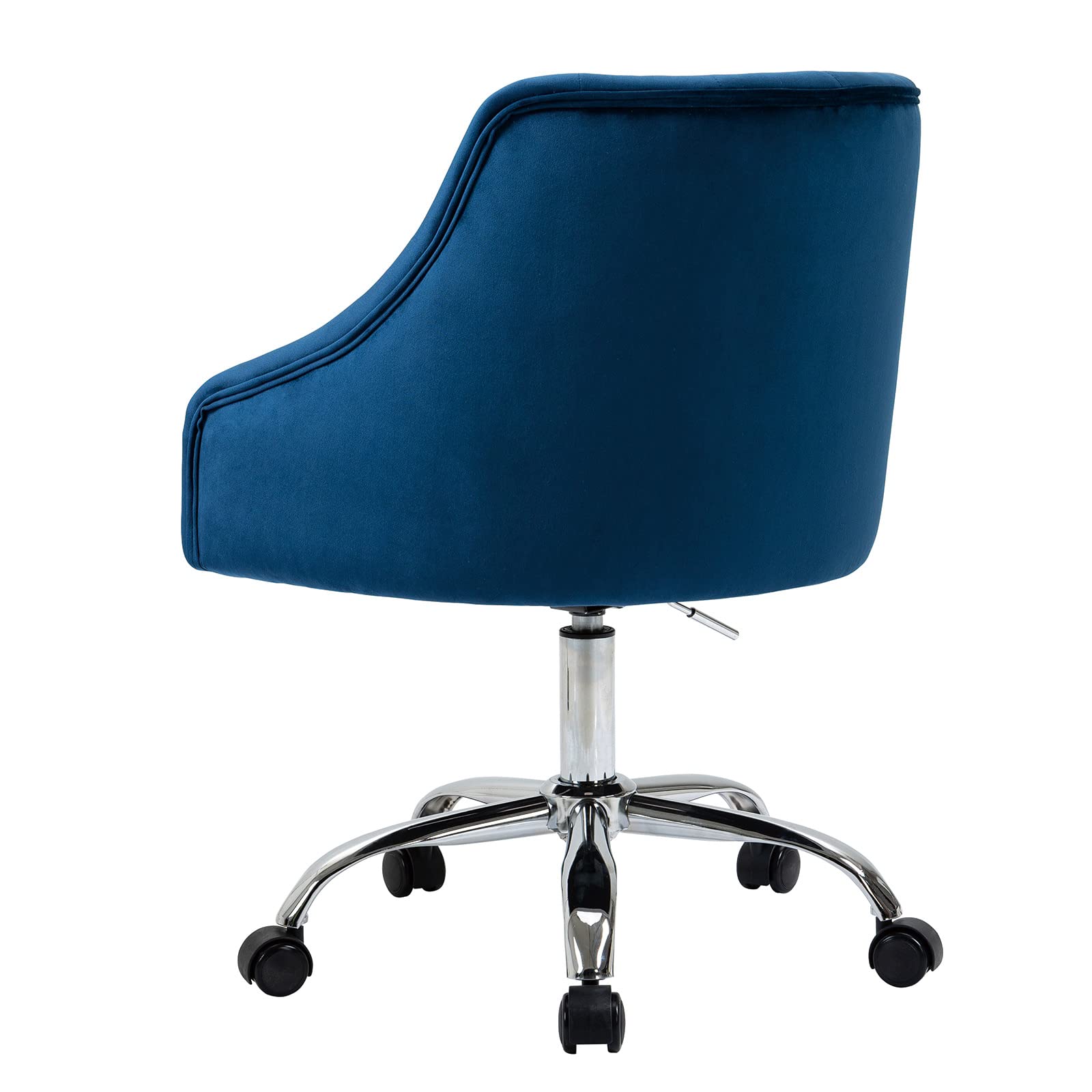 ATTICA Modern Velvet Office Chair - Adjustable Height Mid-Back Task Chair for Home Office, Computer Desk, Gaming & Study - Navy Blue Ergonomic Swivel Chair with Comfortable Seat Cushion