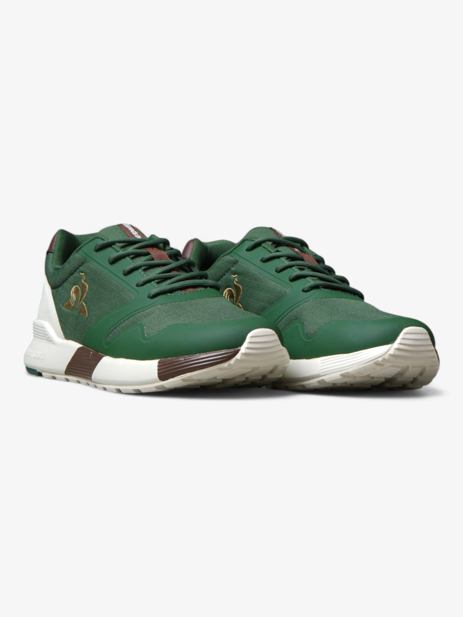 Le Coq Sportif Omega X Sport Sneakers - Light Brown & Green Running Shoes for Men | Comfortable Athletic Shoes for Jogging, Gym & Casual Wear