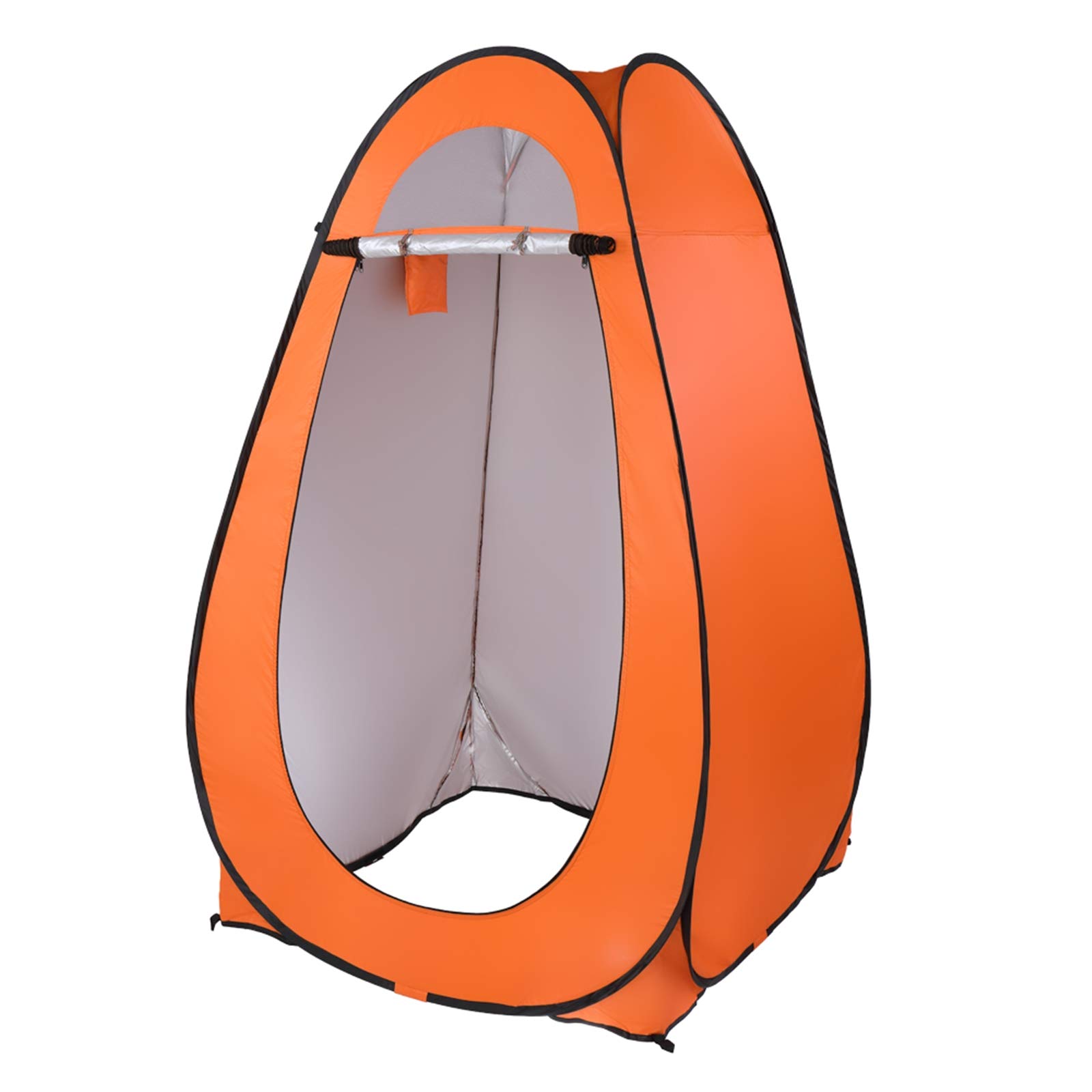 JASCODE 1-2 Person Portable Pop Up Toilet Shower Tent - Lightweight Changing Room & Dressing Shelter for Camping, Hiking, Beach, Outdoor Adventures (Orange) - Perfect for Privacy & Quick Setup