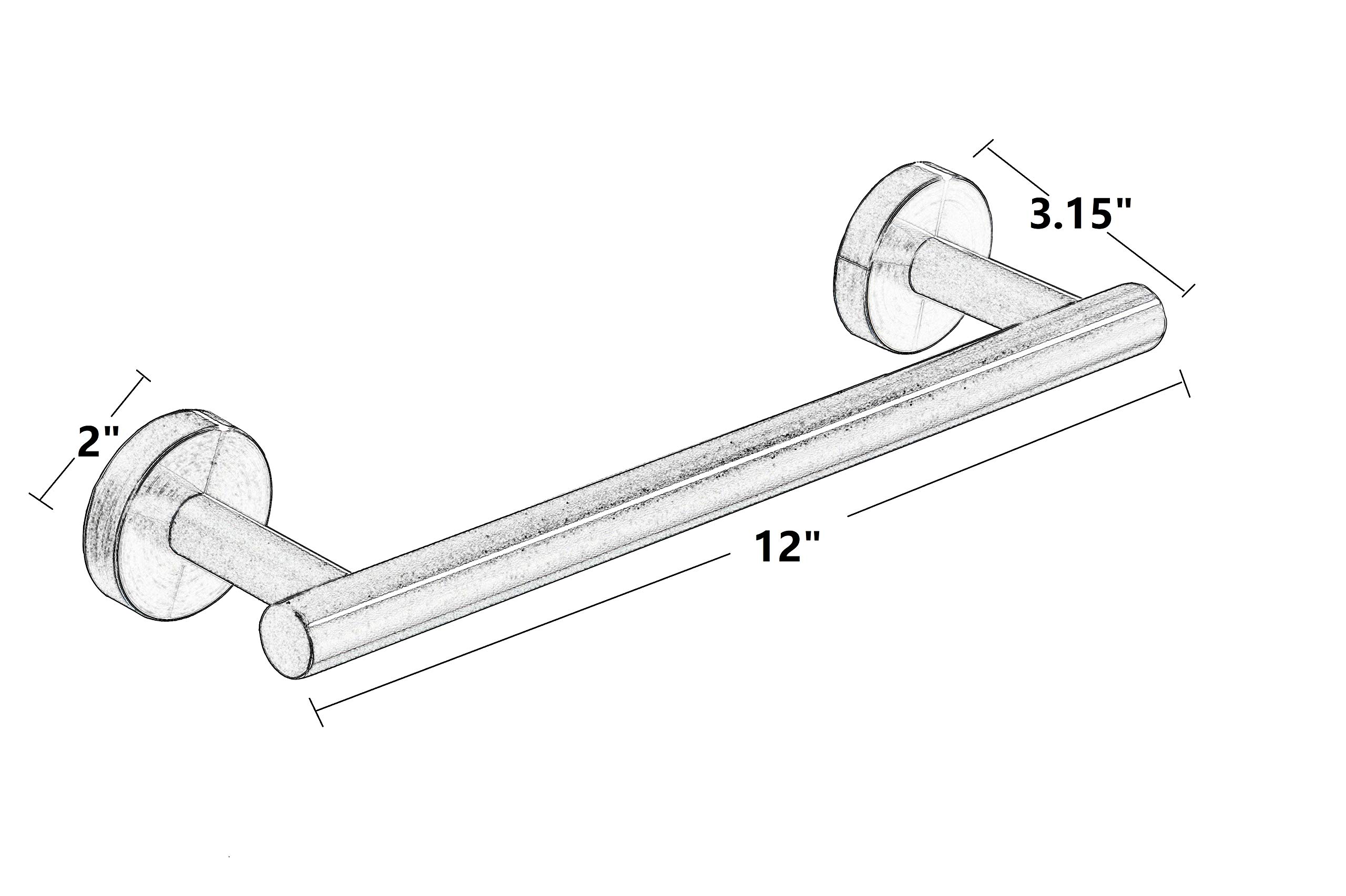 Stainless Steel Towel Ring Holder - Brushed Nickel for Bathroom Decor