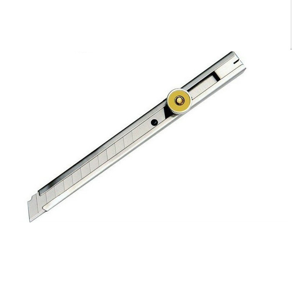Stainless Steel Cutter S-802 Razor Knife with Knob-Lock - Heavy Duty Utility Blade for Box Cutting, Crafting & DIY Projects