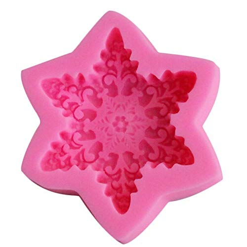 3D Snowflake Star Silicone Mold for DIY Candy, Soap, Jelly Shots, Fondant - Perfect for Handmade Chocolate, Ice Cubes, Pudding & Cake Decorations | Christmas Baking, Holiday Desserts, Party Treats & DIY Crafts