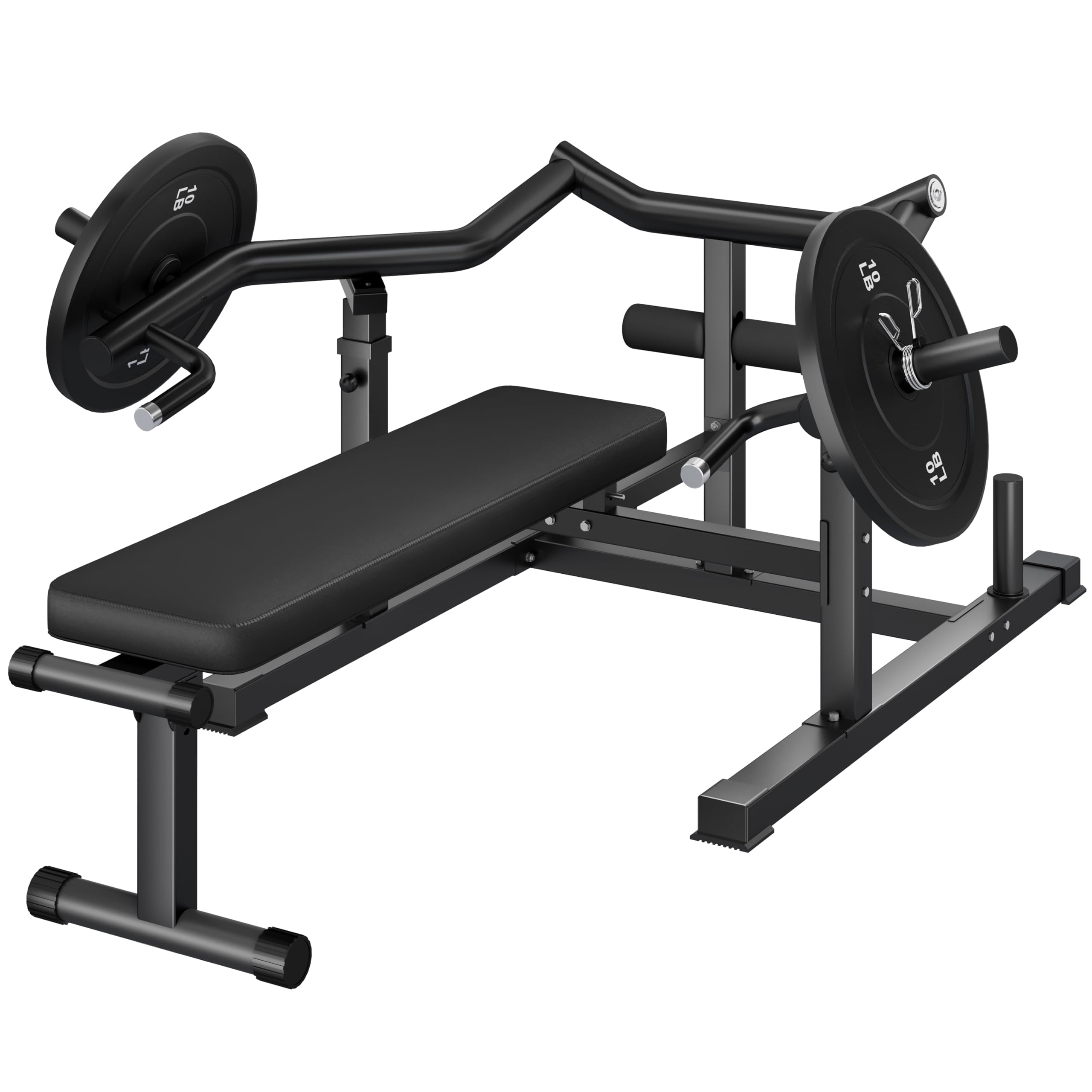 Adjustable Flat Incline Chest Press Machine with Independent Converging Arms - Home Gym Equipment for Chest & Ab Workouts | Perfect for Strength Training & Muscle Building at Home