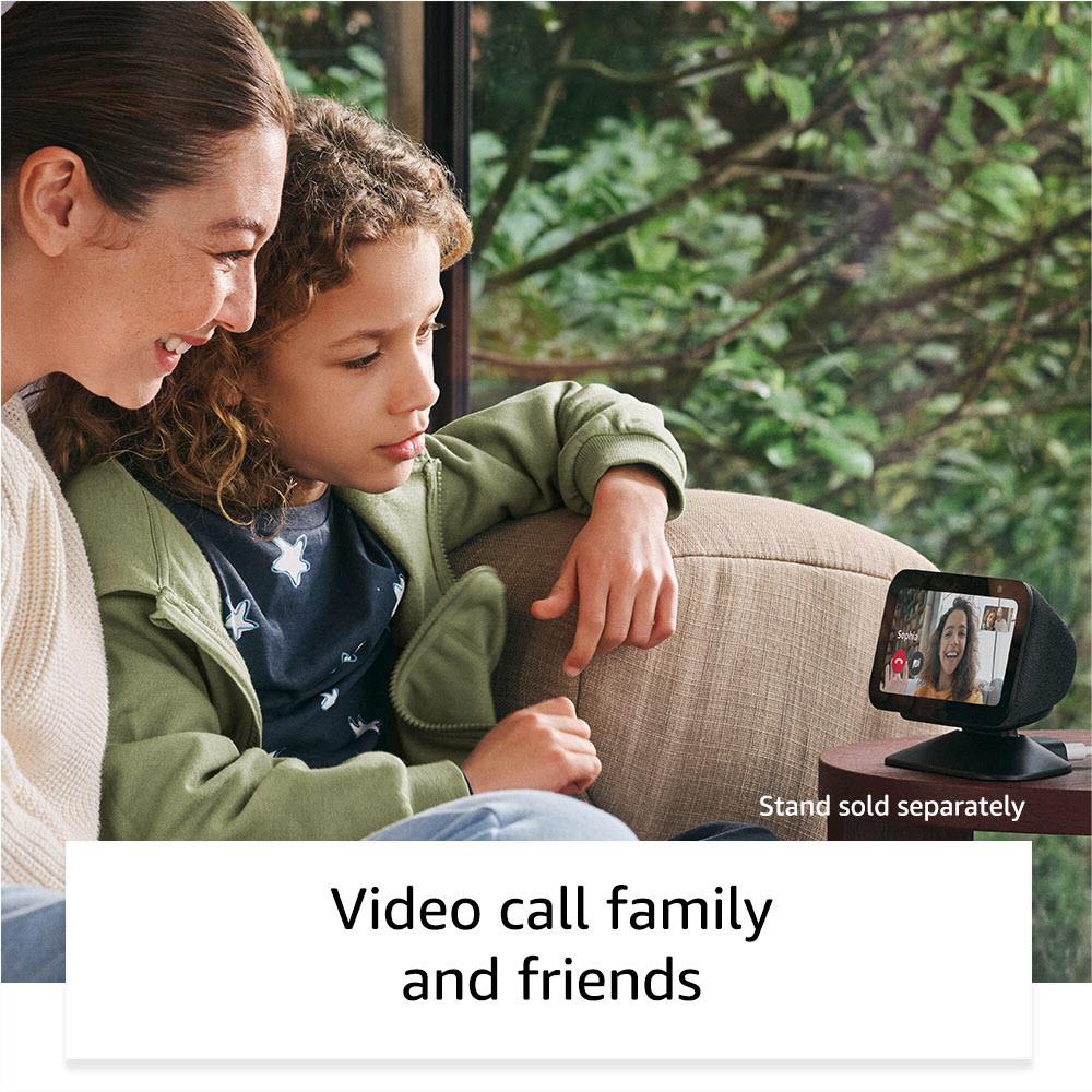 Amazon Echo Show 5 (3rd Gen) Smart Display with Alexa - Charcoal - Hands-Free Video Calls, Music Streaming & Smart Home Control - Perfect for Kitchen, Bedroom or Home Office