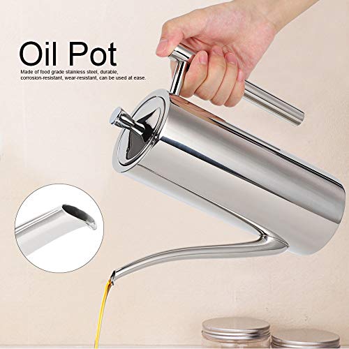 Stainless Steel Oil Dispenser Bottle - 0.5L Leakproof & Dustproof Kitchen Container for Cooking Oil, Vinegar, Soy Sauce - Perfect for Home Kitchen, BBQ, Restaurant Use