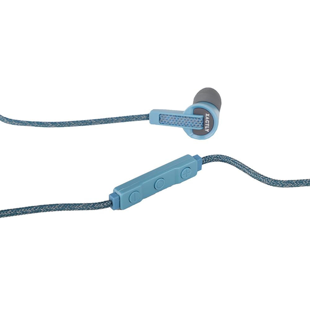 Premium Krypton Wired Earbuds for Men - High-Quality Sound, Noise Isolation, Comfortable Fit (Blue) - Perfect for Commuting, Workouts & Gaming