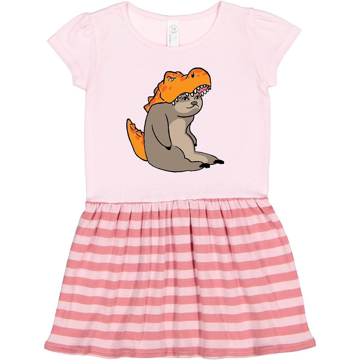 Inktastic Halloween Sloth Dinosaur Toddler Dress - Cute Costume for Girls & Boys, Trick or Treat, Party Outfit, Photo Shoot, Holiday Celebration