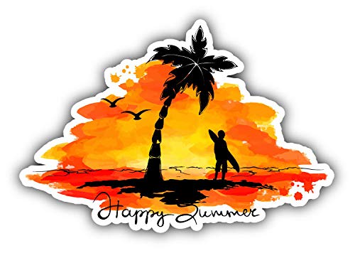 Happy Summer Vacation Magnetic Car Decal - 5