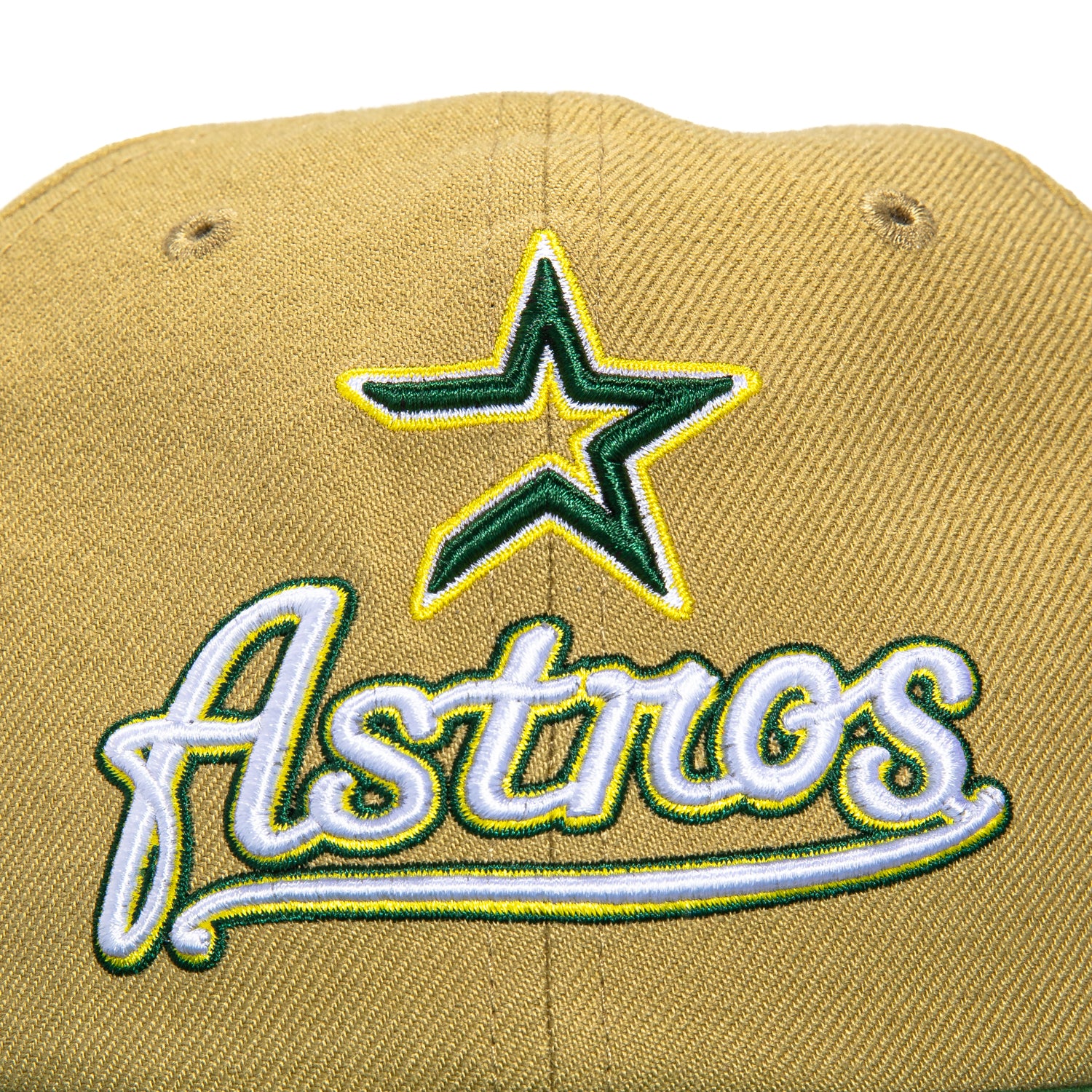 47 Brand Lemonade Sureshot Captain Houston Astros Snapback Hat with Minute Maid Park Patch - Tan & Green | Official MLB Baseball Cap for Fans, Streetwear & Casual Outfits