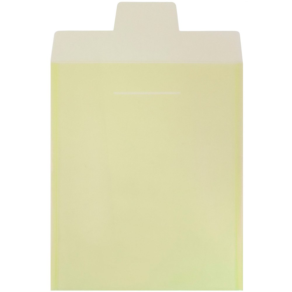 Plastic Envelopes with Tuck Flap, Letter Size 9x12, Yellow - 12 Pack for Office & Mailing