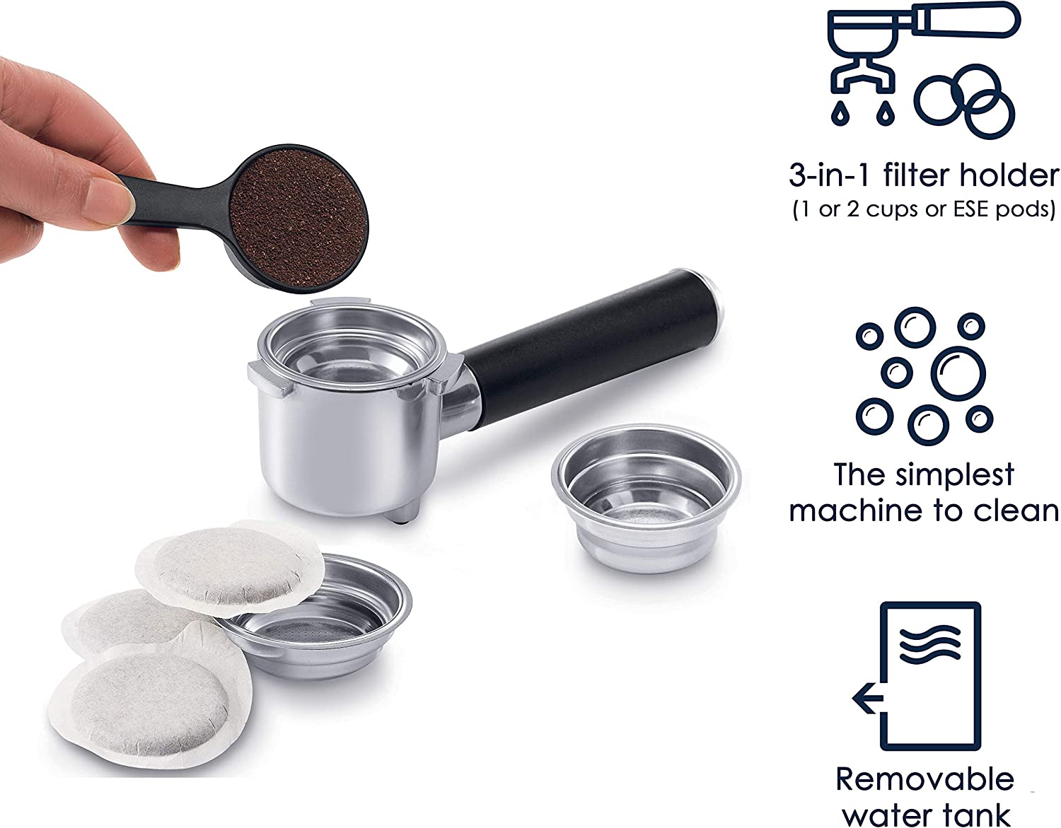 De'Longhi Premium Espresso & Cappuccino Maker with Adjustable Milk Frother - Perfect for Home Baristas & Coffee Lovers