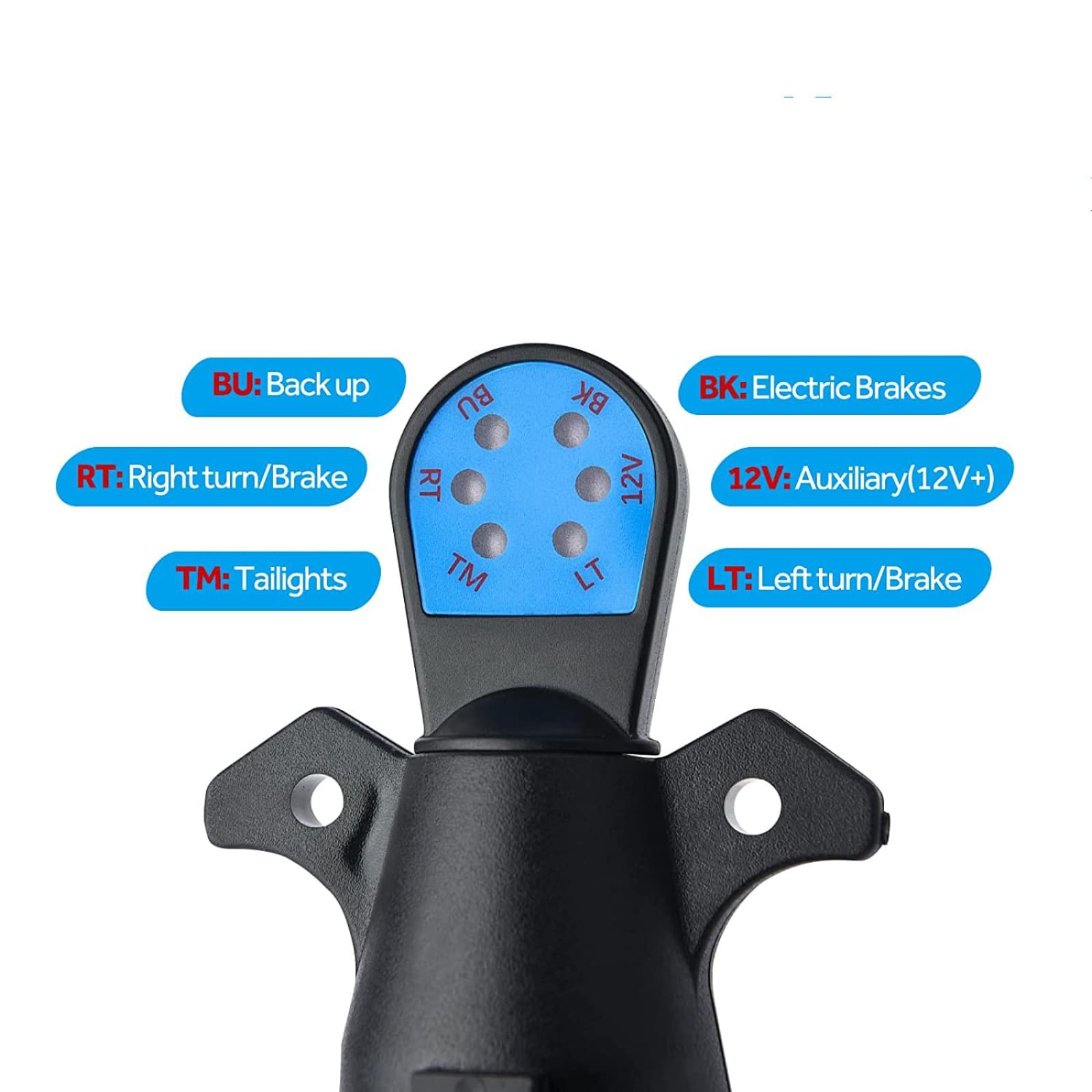 7-Way Trailer Connector Tester - Heavy Duty Wiring Socket Plug Kit for RV, Boat & Truck - Diagnose Electrical Issues for Safe Towing