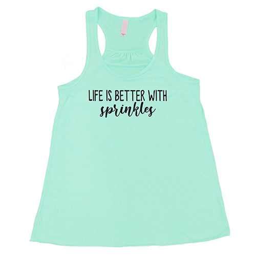 Life Is Better With Sprinkles T-Shirt - Fun & Cute Graphic Tee for Women - Perfect for Birthday Parties & Casual Wear