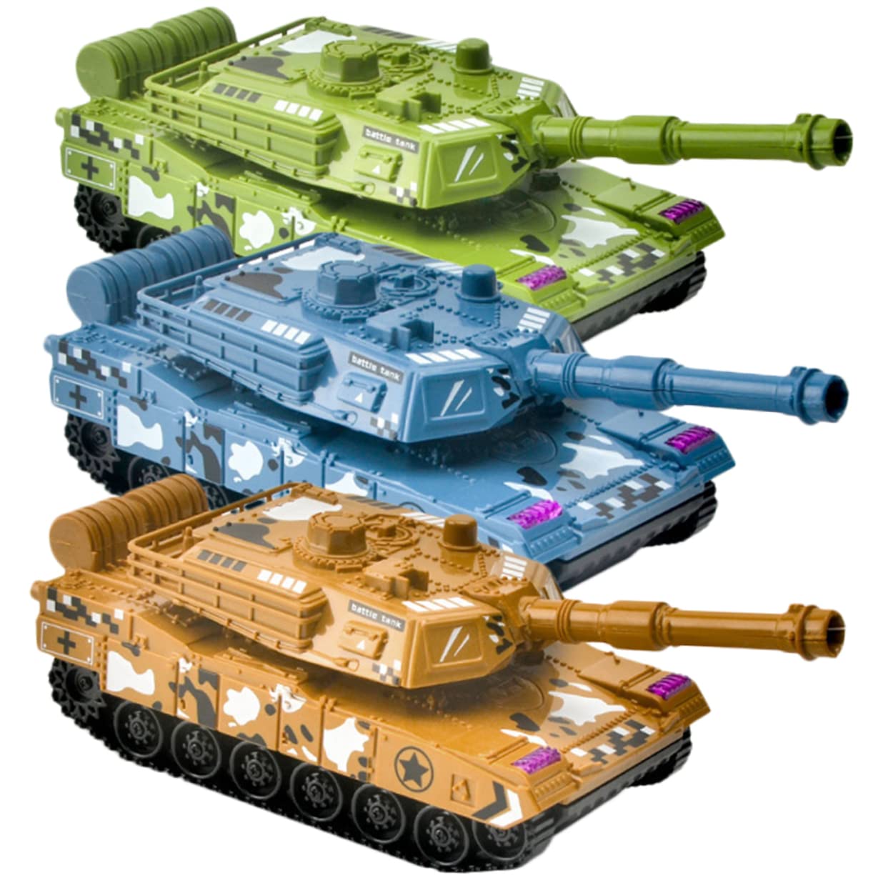 Toyvian 3-Piece Car Toy Tank Set - Kids' Aquarium Themed Vehicle Playset for Boys & Girls - Perfect for Playtime, Birthday Gifts & Home Decoration