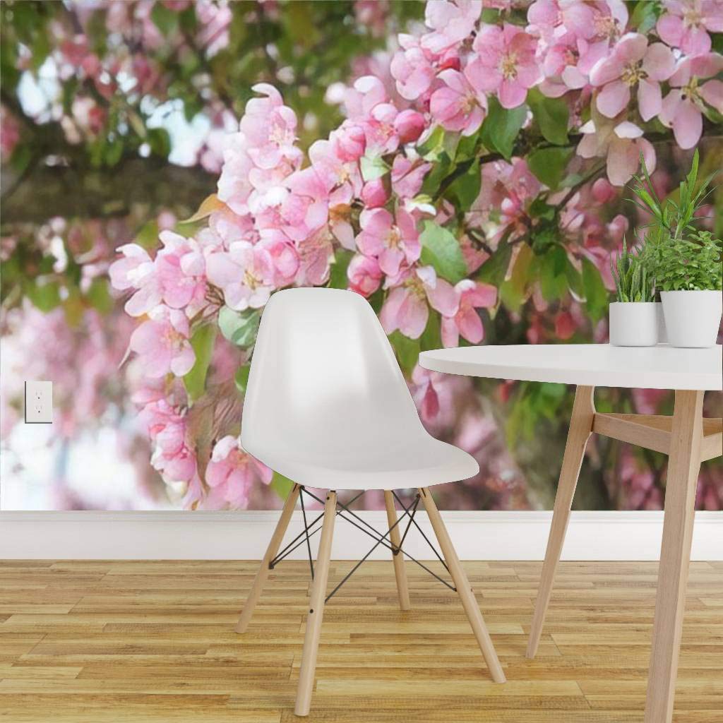 Peel and Stick Wallpaper - Cherry Blossom Toronto Harbourfront Design, Self-Adhesive Removable Vinyl Wall Mural for Home Decor | Perfect for Living Room, Bedroom, Nursery & Office Walls