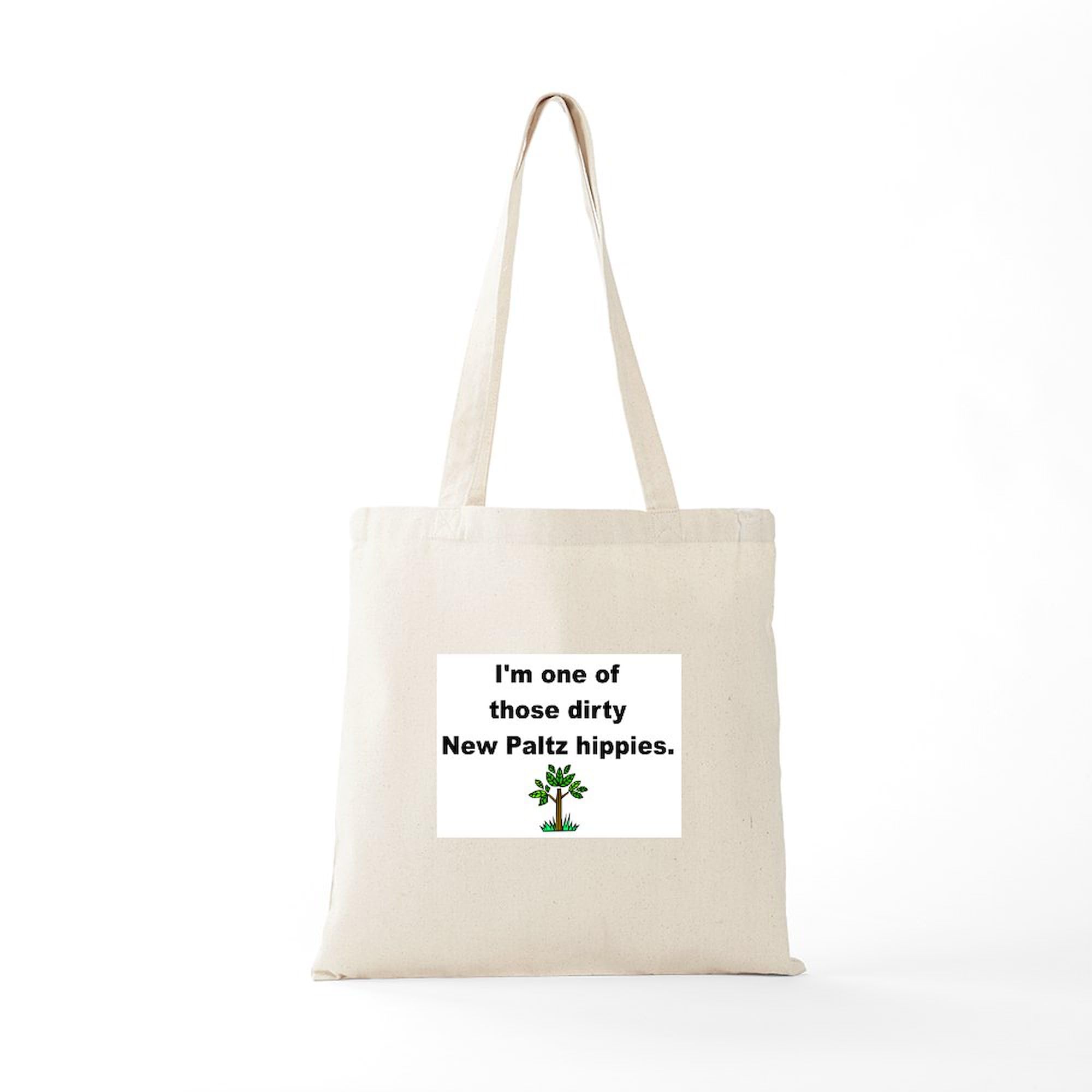 Dirty Hippie Tote Bag - Natural Canvas Reusable Shopping Bag for Groceries, Beach & Farmers Market | Eco-Friendly Cotton Tote with Spacious Design