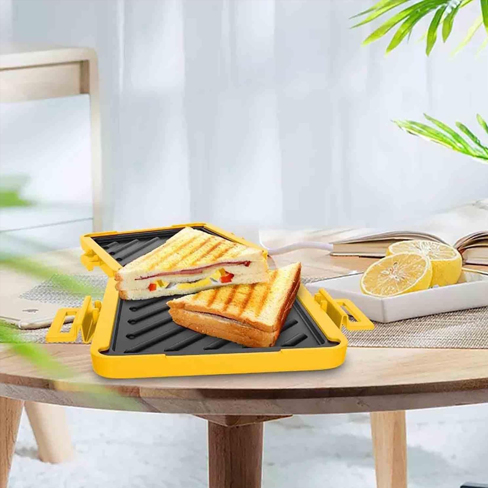 Microwave Toastie Sandwich Maker - Fast & Easy Grilled Cheese, Panini & Sandwich Press Toaster for Quick Meals - Perfect for Office Lunches, Dorm Snacks & Family Breakfasts (Brown)